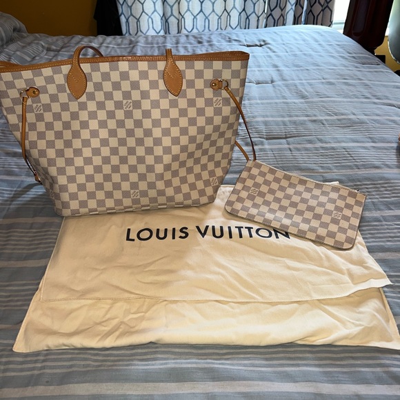 Louis Vuitton // neverfull MM bag Damier Azur - Picture 2 of 9